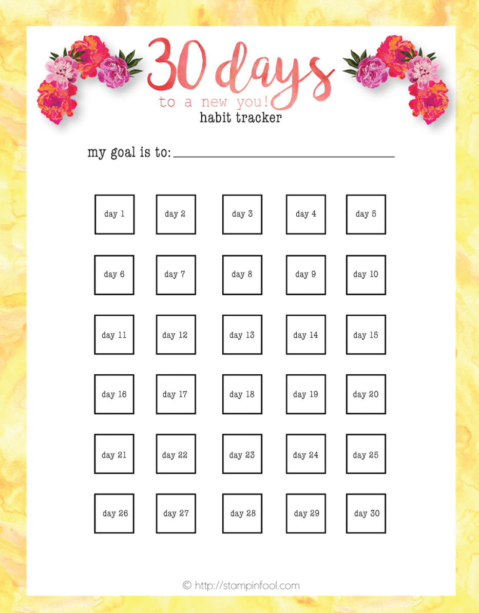 free 30 day habit tracker printable: reach your goals with this sheet